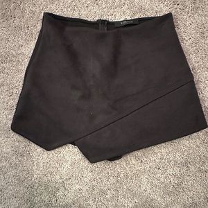 Black suede, skort, size small